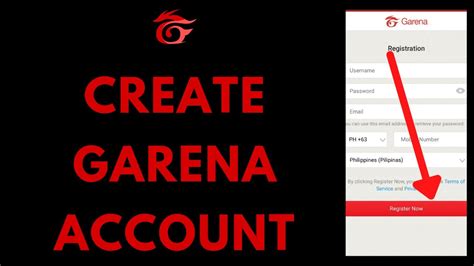 garena account sign up